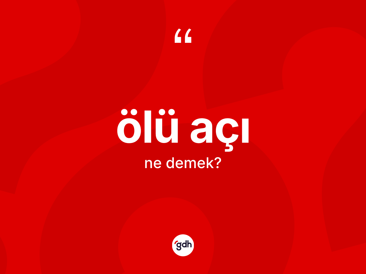 Ölü açı nedir? Ölü açının TDK'ya göre anlamı nedir?