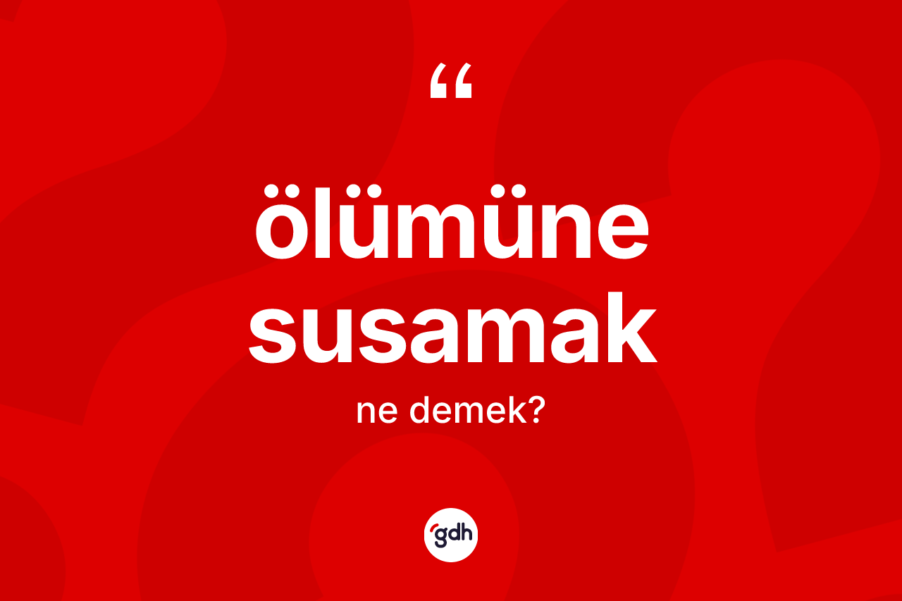 Ölümüne susamak ifadesinin sözlükteki anlamı nedir? Ölümüne susamak ifadesi nerede kullanılır?