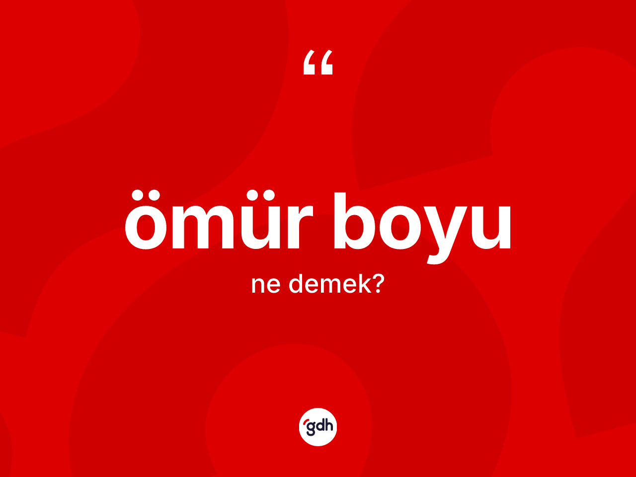 Ömür boyu kelimesi nedir? Ömür boyu kelimesinin kaç farklı anlamı var?