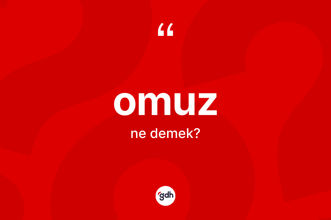 Omuz ne demek? Omuzun TDK'ya göre anlamı nedir?