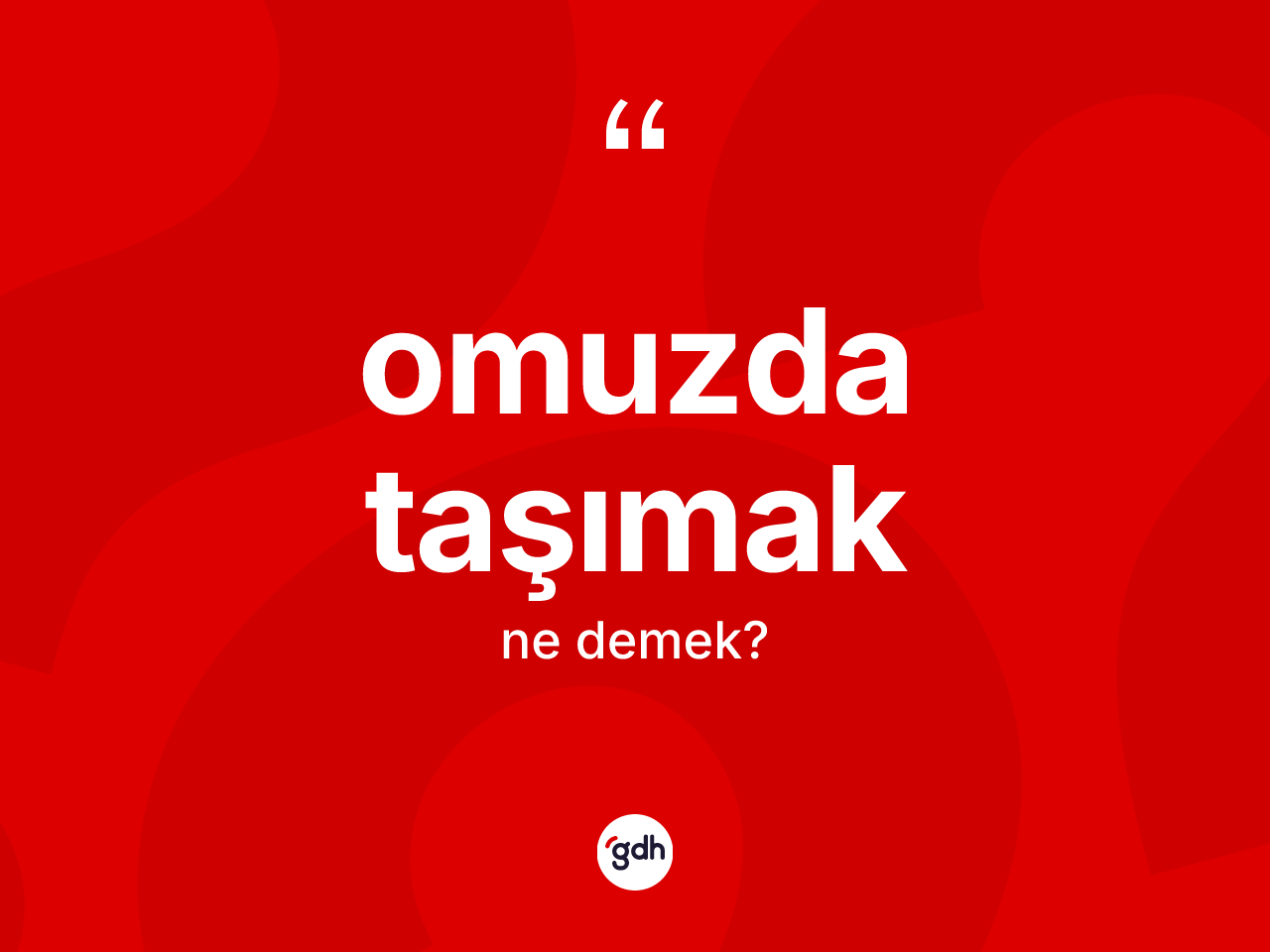 Omuzda taşımak ne demektir? Omuzda taşımak ifadesinin özellikleri nelerdir?