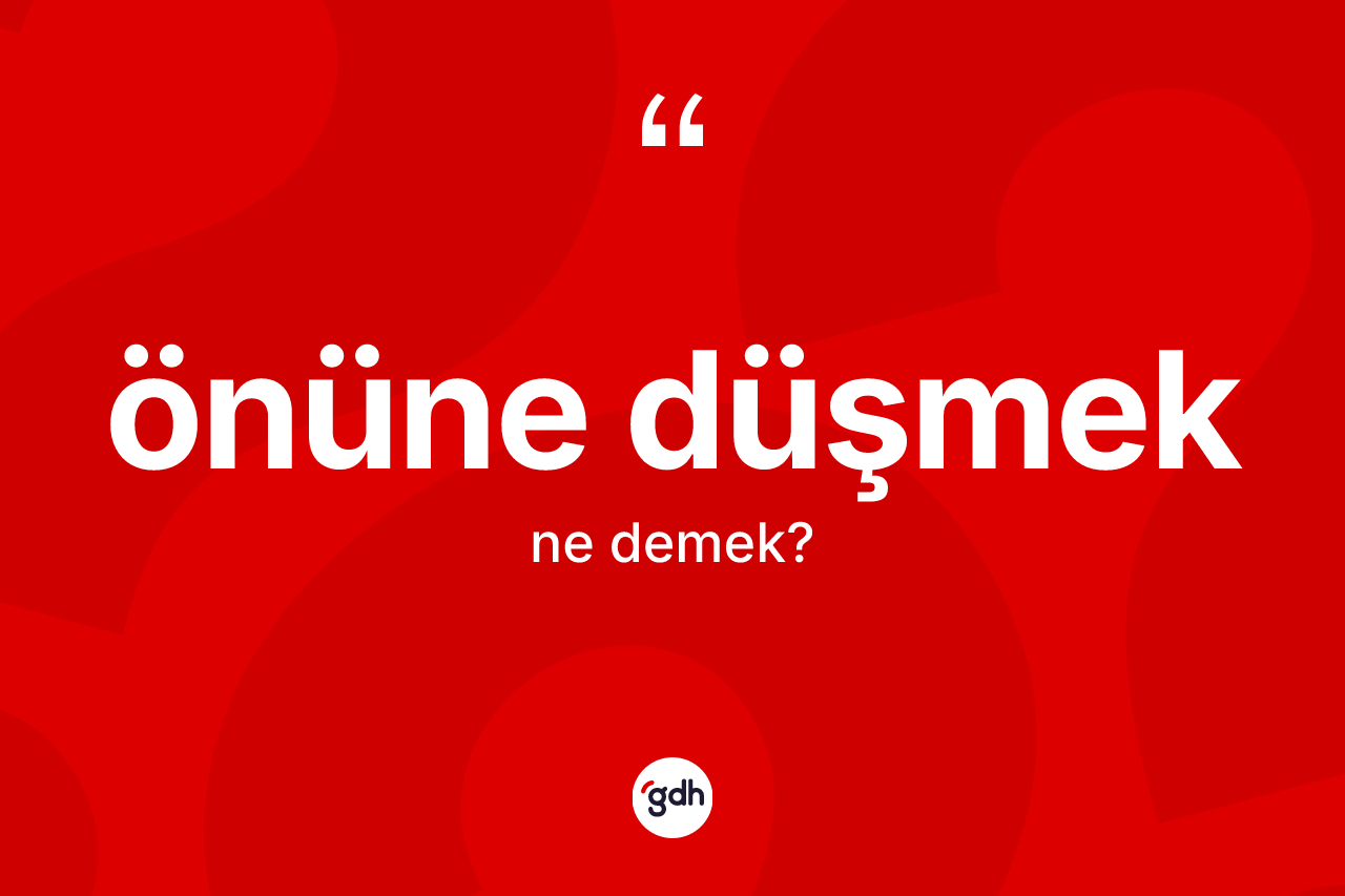 Önüne düşmek ifadesinin anlamı nedir? Önüne düşmek sözünün TDK tanımı nedir?