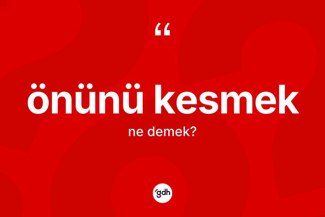 Önünü kesmek ifadesinin tanımı nedir? Önünü kesmek ifadesinin TDK'ya göre anlamı nedir?