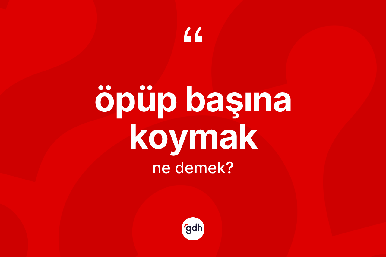 Öpüp başına koymak ifadesinin sözlükteki anlamı nedir? Öpüp başına koymak ifadesinin TDK'ya göre açıklaması nedir?