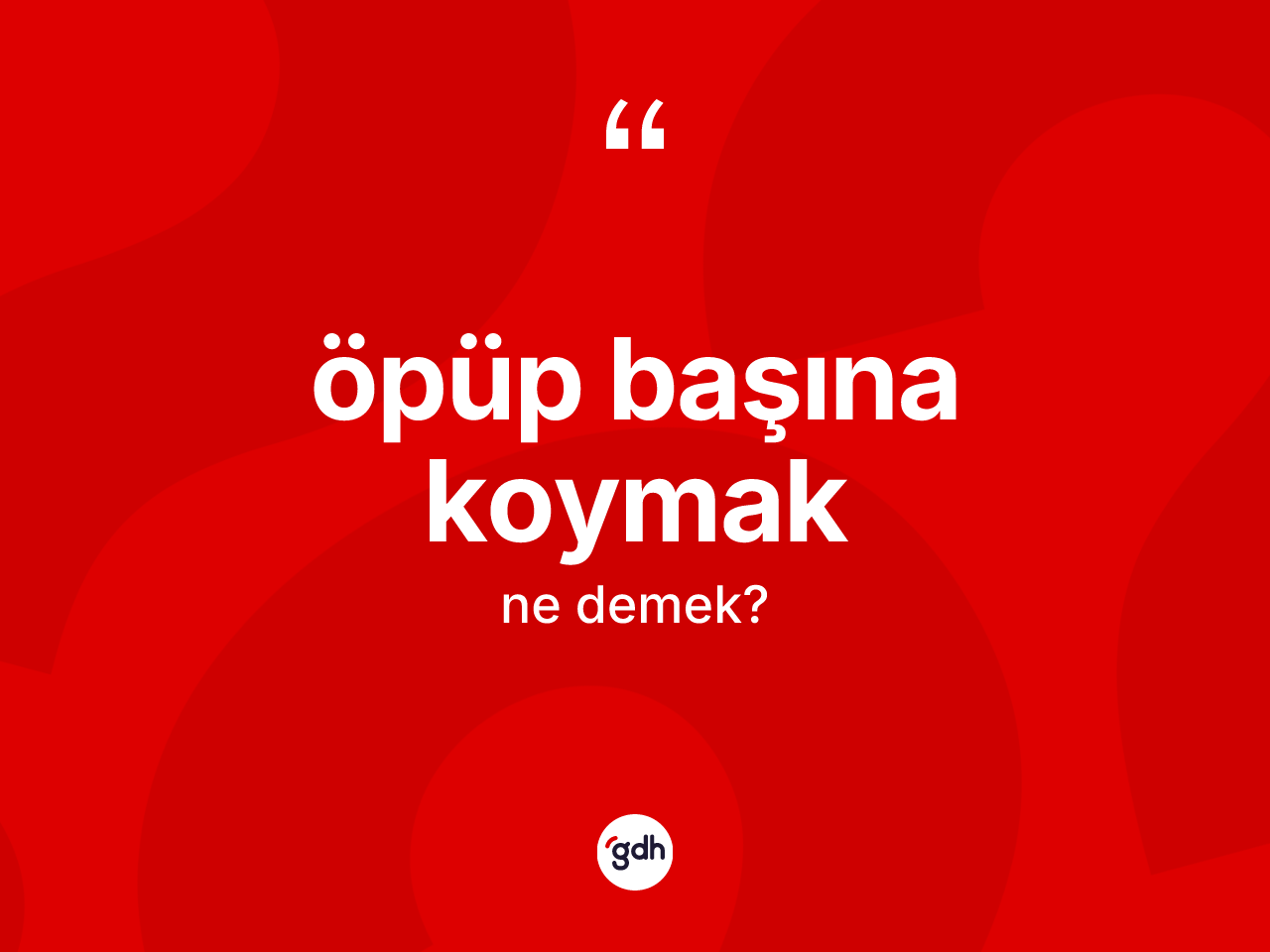 Öpüp başına koymak ifadesinin sözlükteki anlamı nedir? Öpüp başına koymak ifadesinin TDK'ya göre açıklaması nedir?