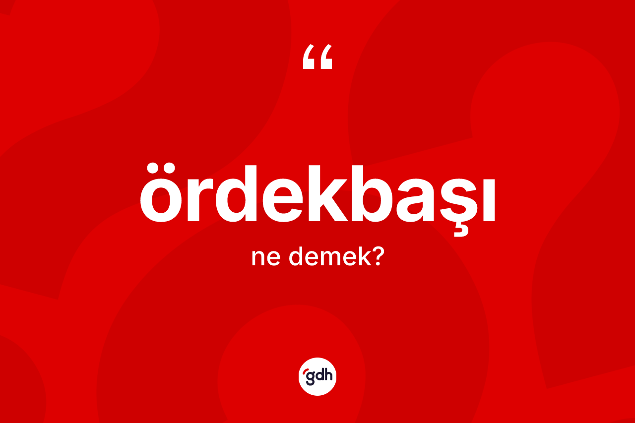 Ördekbaşı kelimesinin sözlükteki tanımı nedir? Ördekbaşı kelimesinin kaç farklı anlamı var?