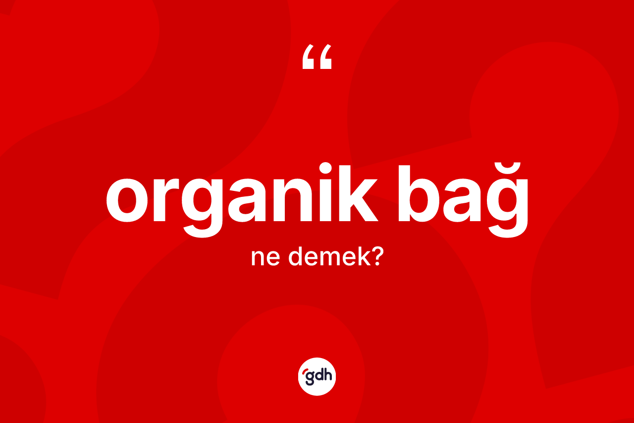 Organik bağ kelimesinin tanımı nedir? Organik bağın TDK'ya göre anlamı nedir?