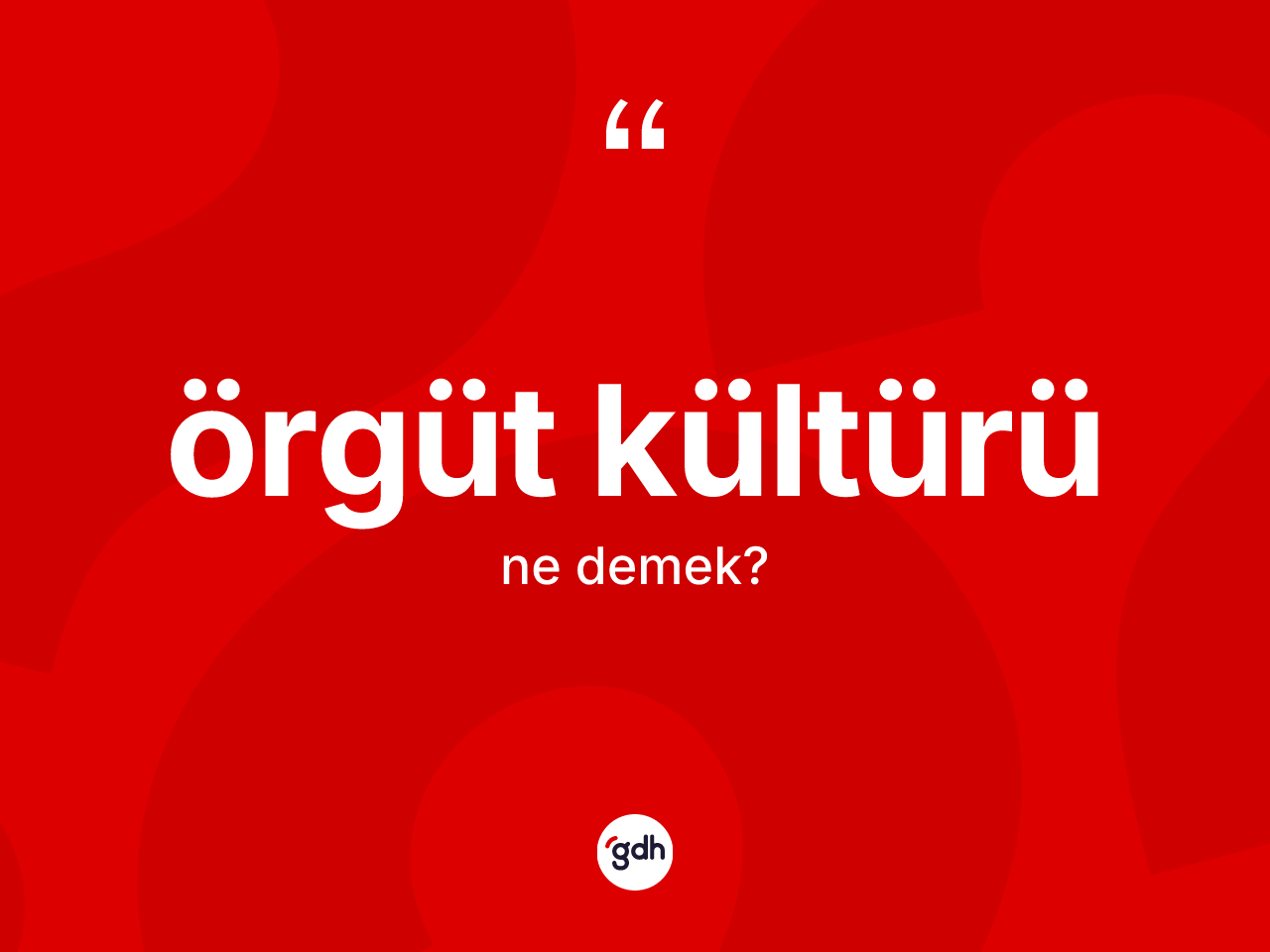 Örgüt kültürü kelimesinin anlamı nedir? Örgüt kültürünün TDK'ya göre anlamı nedir?