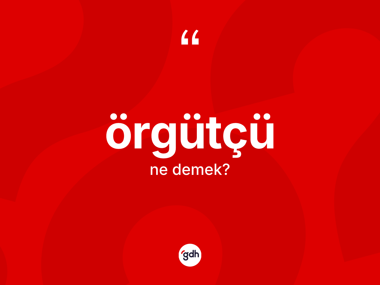 Örgütçü kelimesinin anlamı nedir? Örgütçünün kısaca tanımı nedir?
