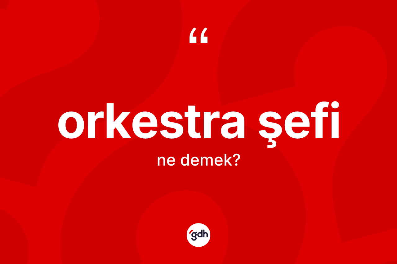 Orkestra şefi kelimesinin anlamı nedir? Orkestra şefinin TDK'ya göre anlamı nedir?