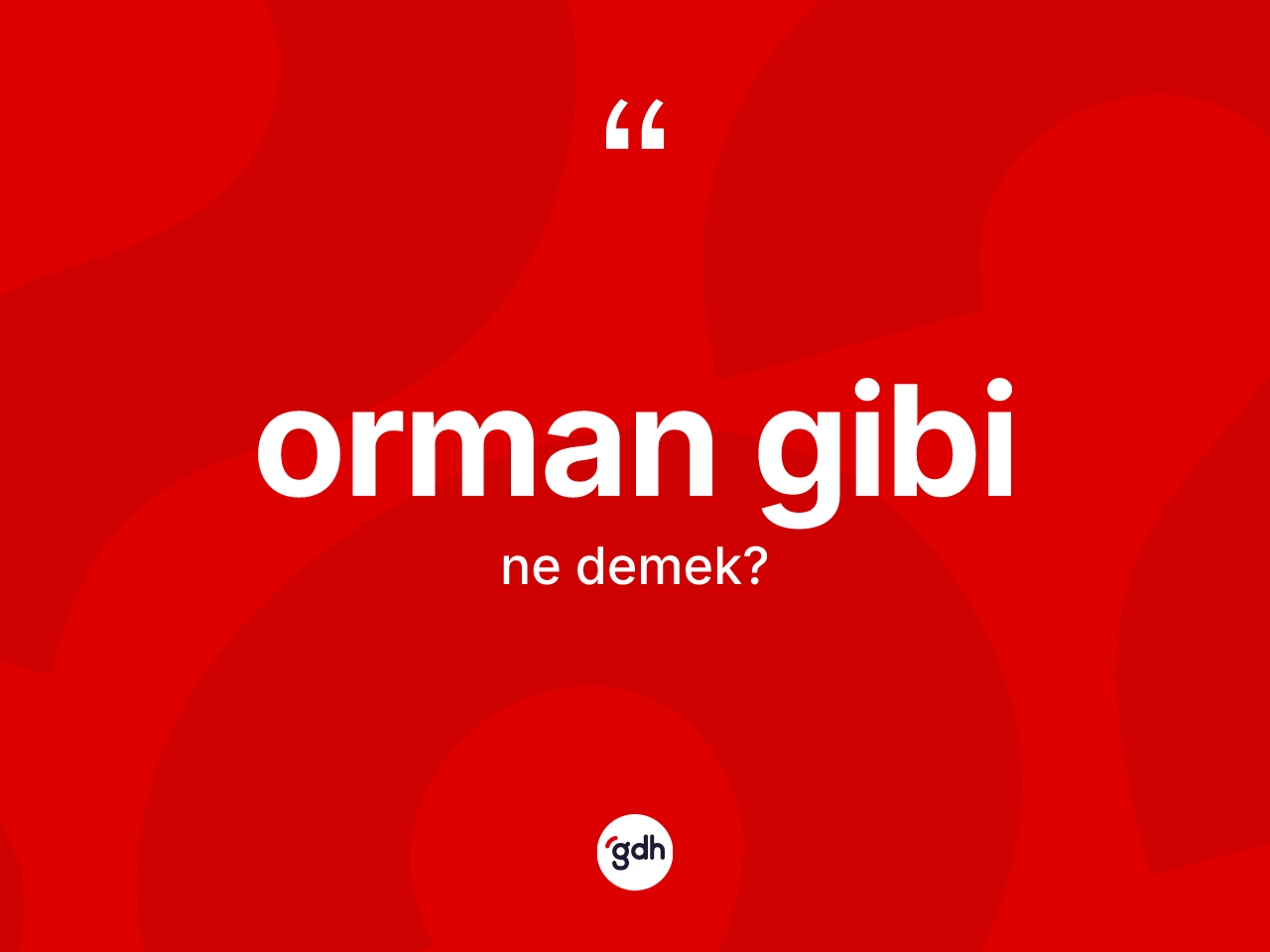 Orman gibi ne demek? Orman gibi ifadesinin özellikleri nelerdir?