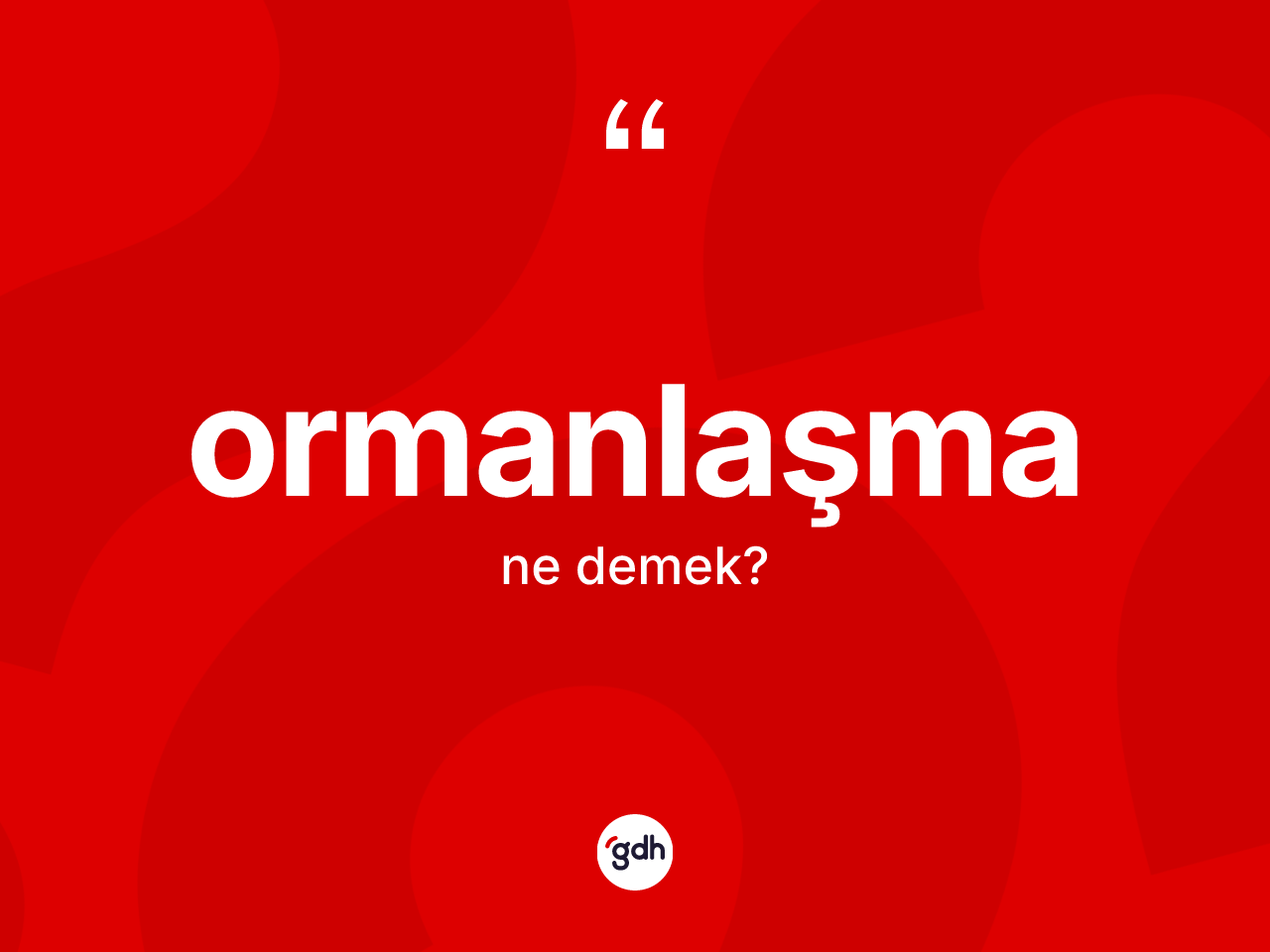 Ormanlaşma ne anlama gelir? Ormanlaşma kelimesinin özellikleri nelerdir?