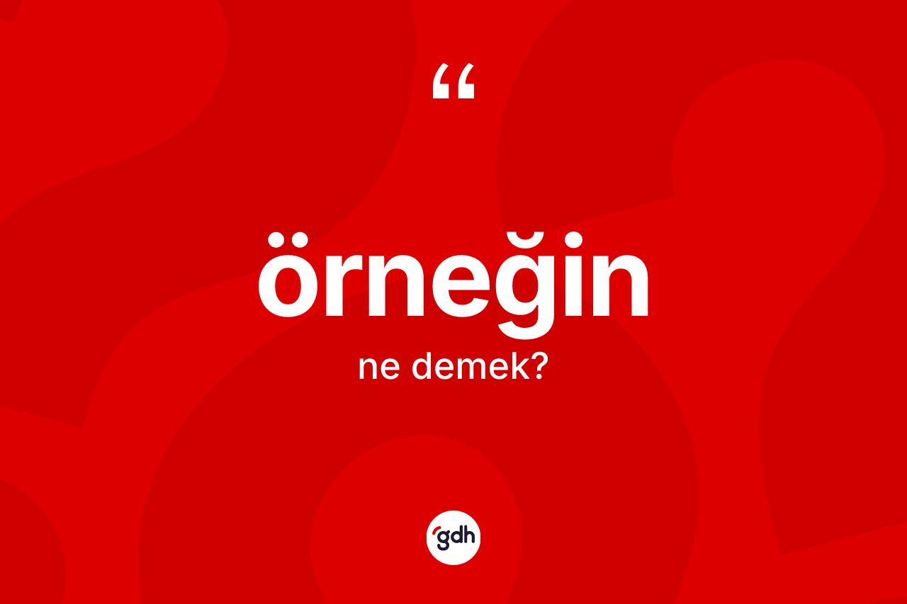 Örneğin kelimesinin sözlükteki tanımı nedir? Örneğinin kısaca tanımı nedir?