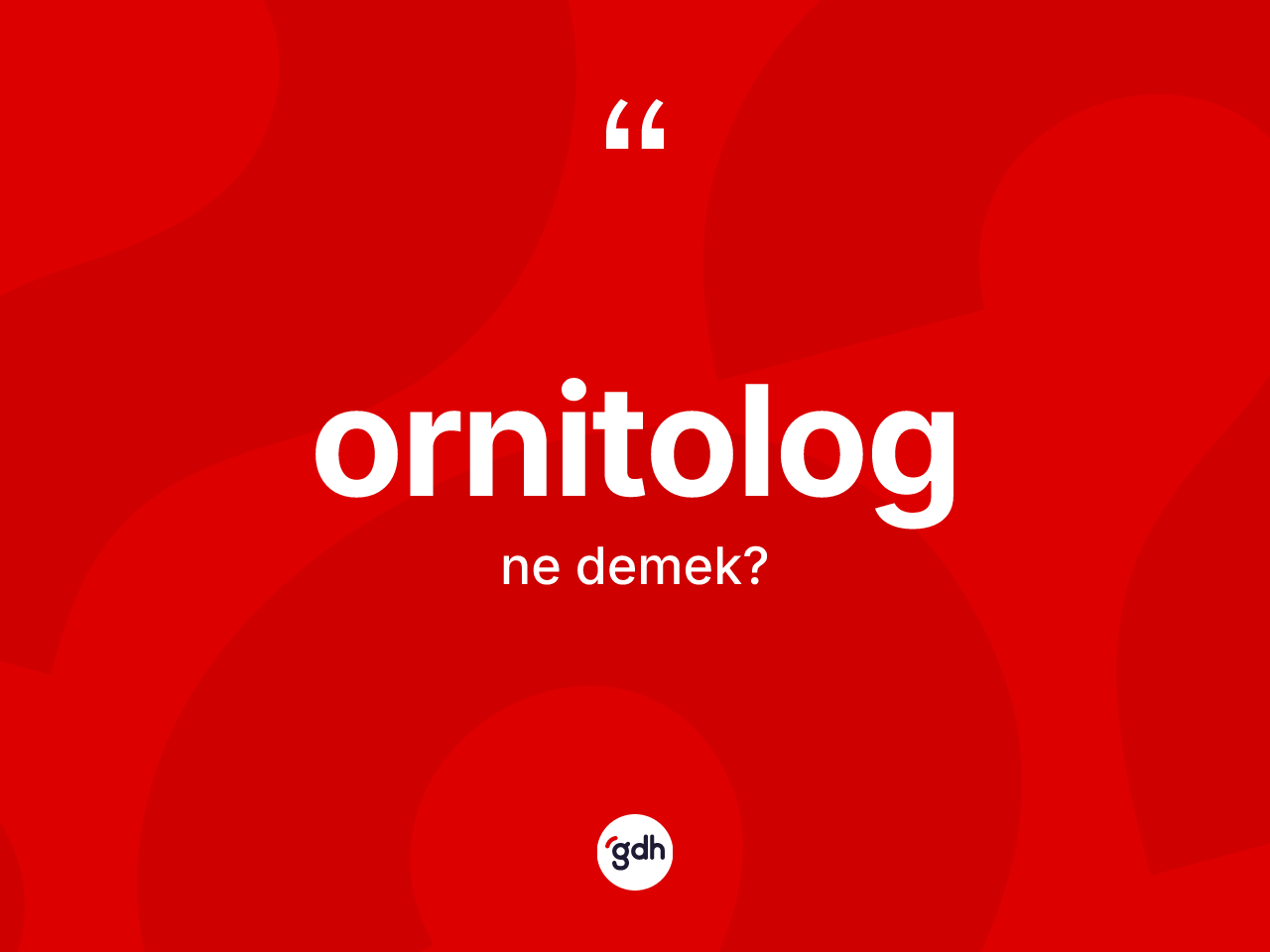 Ornitolog kelimesinin tanımı nedir? Ornitolog kelimesinin TDK anlamı nedir?