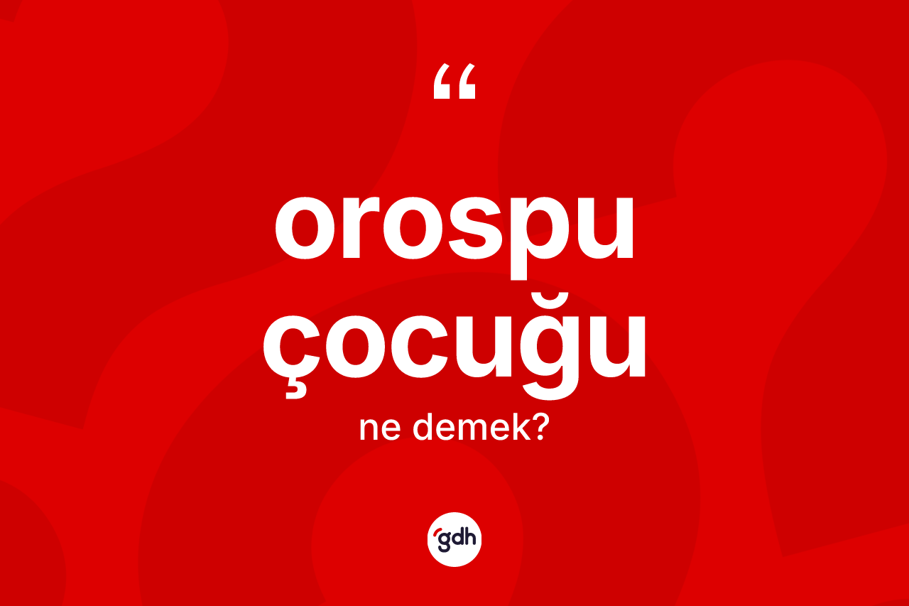 Orospu çocuğu kelimesinin anlamı nedir? Orospu çocuğu kelimesinin TDK'ya göre açıklaması nedir?