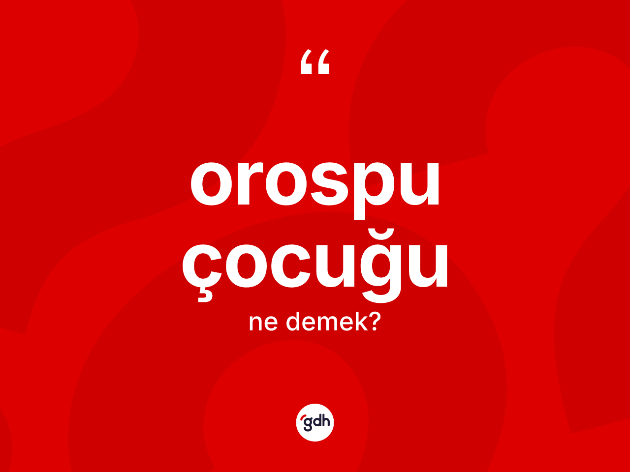 Orospu çocuğu kelimesinin anlamı nedir? Orospu çocuğu kelimesinin TDK'ya göre açıklaması nedir?