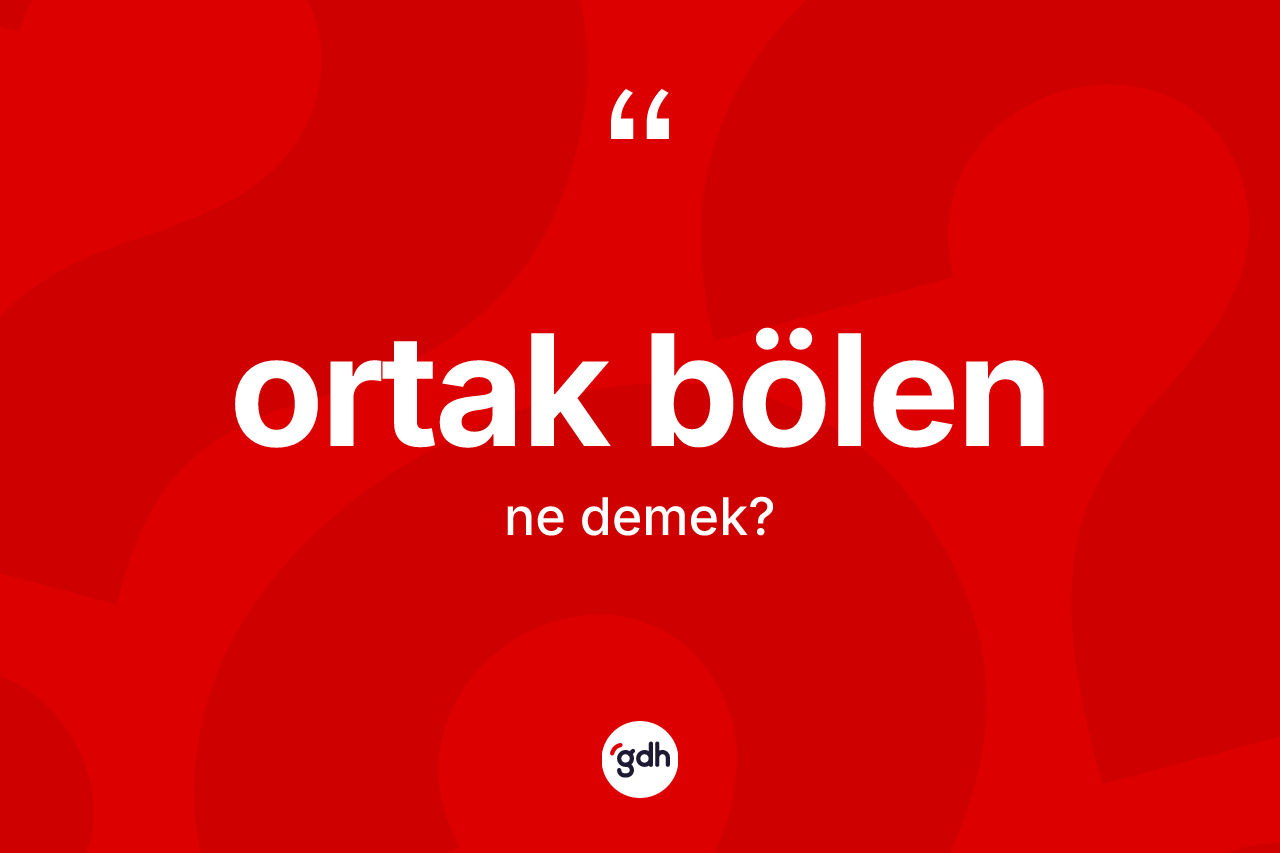 Ortak bölen kelimesinin tanımı nedir? Ortak bölen kelimesinin kaç farklı anlamı var?