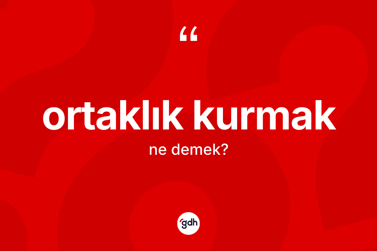 Ortaklık kurmak ifadesi ne anlama gelir? Ortaklık kurmak ifadesi nerede kullanılır?