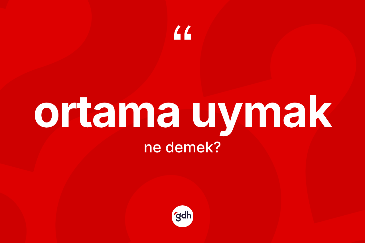 Ortama uymak sözü ne demek? Ortama uymak ifadesi hangi durumlarda kullanılır
