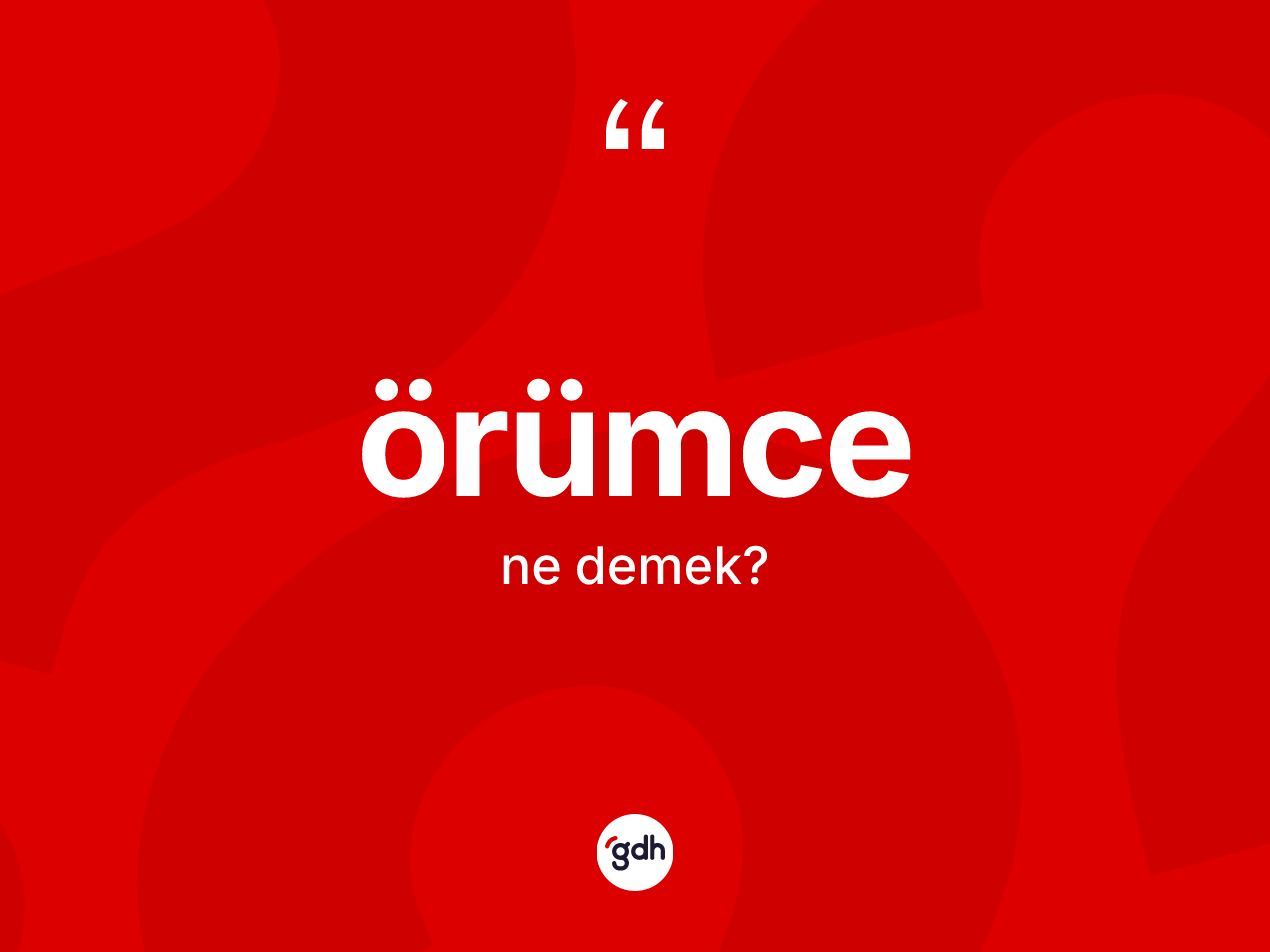 Örümce kelimesi nedir? Örümce kelimesinin özellikleri nelerdir?