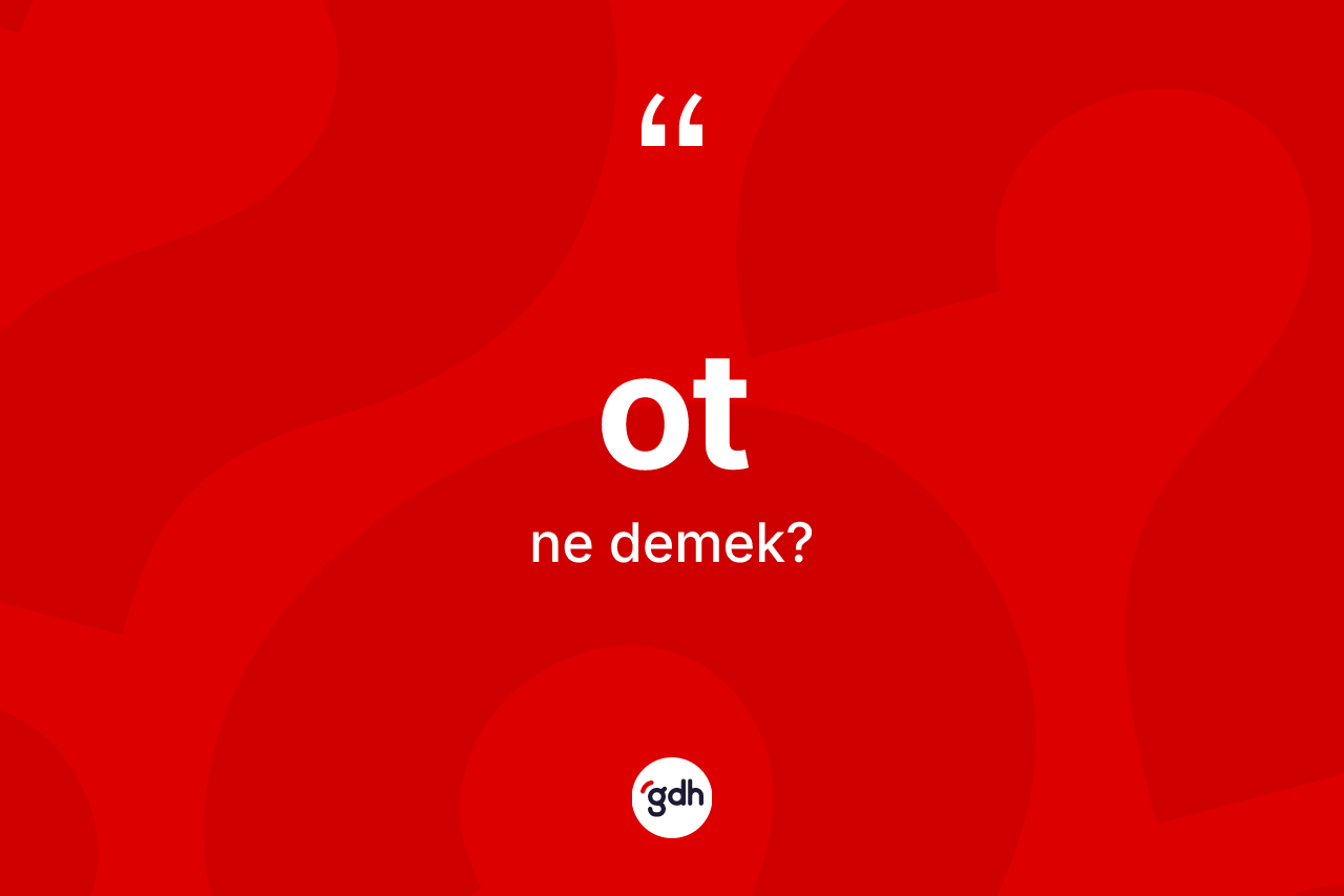 Ot ne demek? Ot kelimesinin kaç farklı anlamı var?