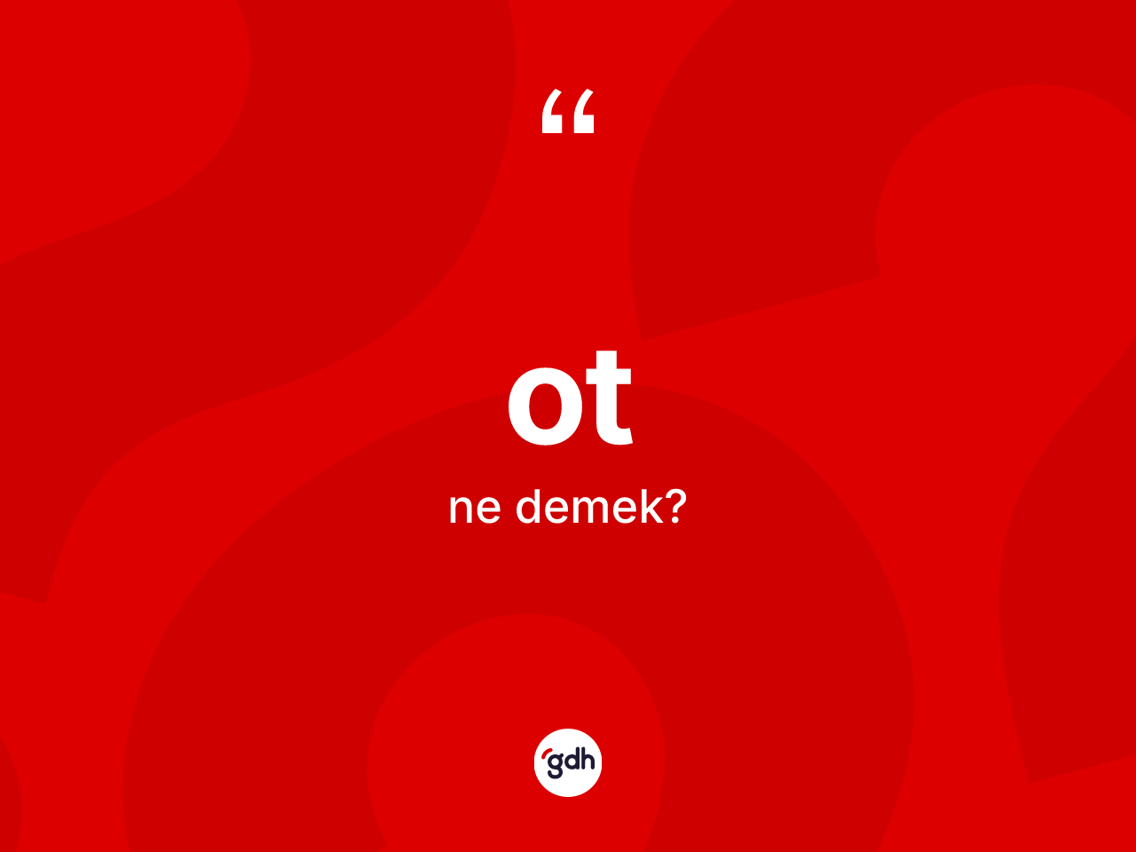 Ot ne demek? Ot kelimesinin kaç farklı anlamı var?