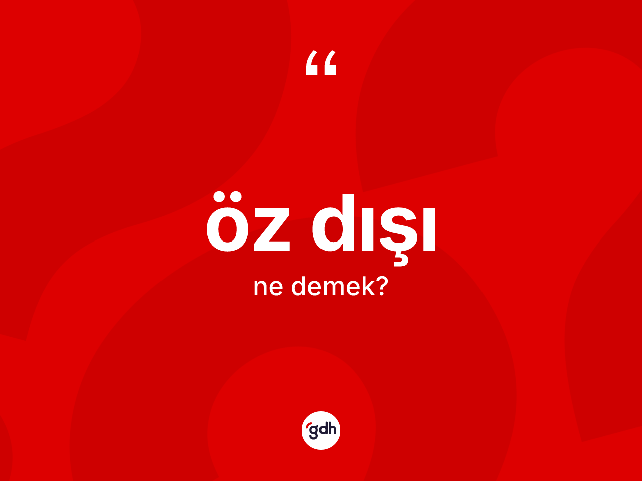 Öz dışı kelimesinin tanımı nedir? Öz dışının TDK'ya göre anlamı nedir?
