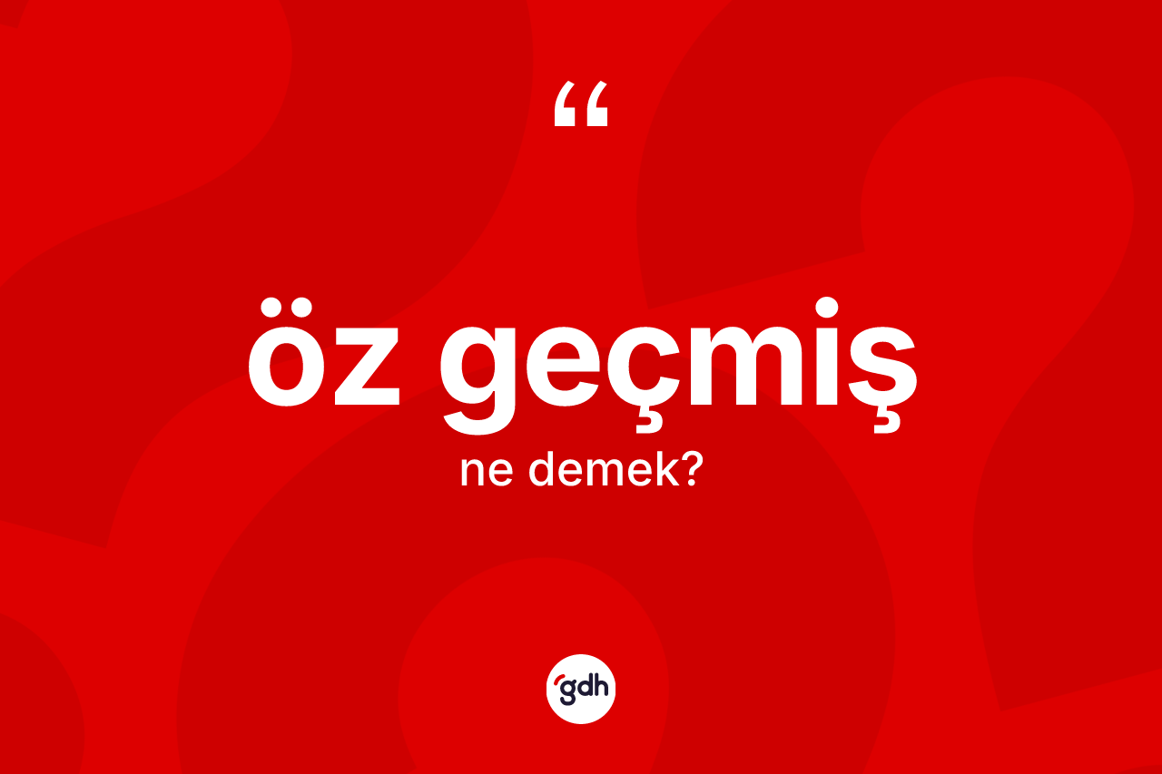 Öz geçmiş kelimesinin anlamı nedir? Öz geçmişin sözlükteki anlamı nedir?