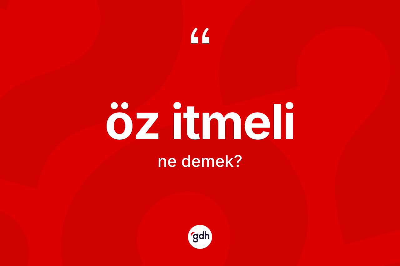 Öz itmeli kelimesinin sözlükteki tanımı nedir? Öz itmeli kelimesinin TDK'ya göre açıklaması nedir?