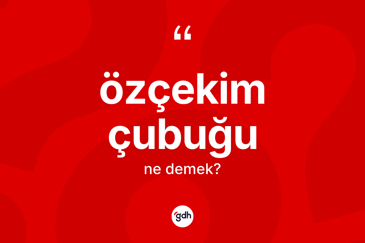 Özçekim çubuğu  kelimesinin anlamı nedir? Özçekim çubuğu un TDK'ya göre anlamı nedir?