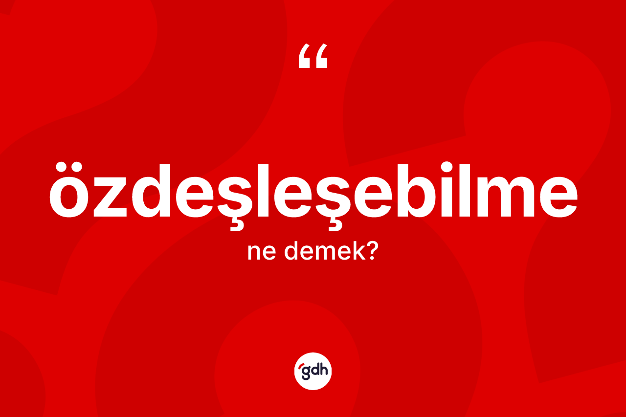 Özdeşleşebilme ne demek? Özdeşleşebilmenin TDK'ya göre anlamı nedir?