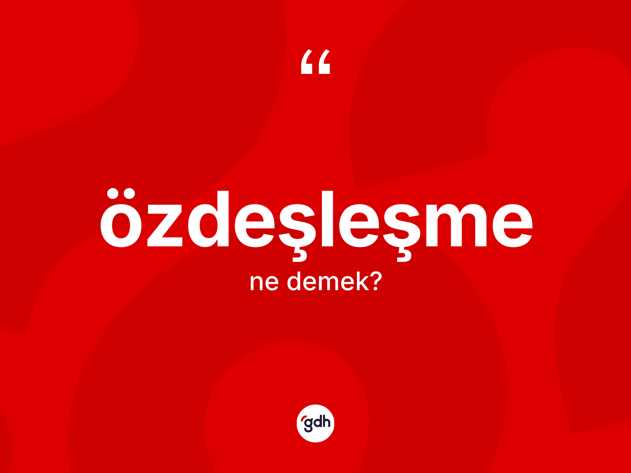 Özdeşleşme ne anlama gelir? Özdeşleşmenin TDK'ya göre anlamı nedir?