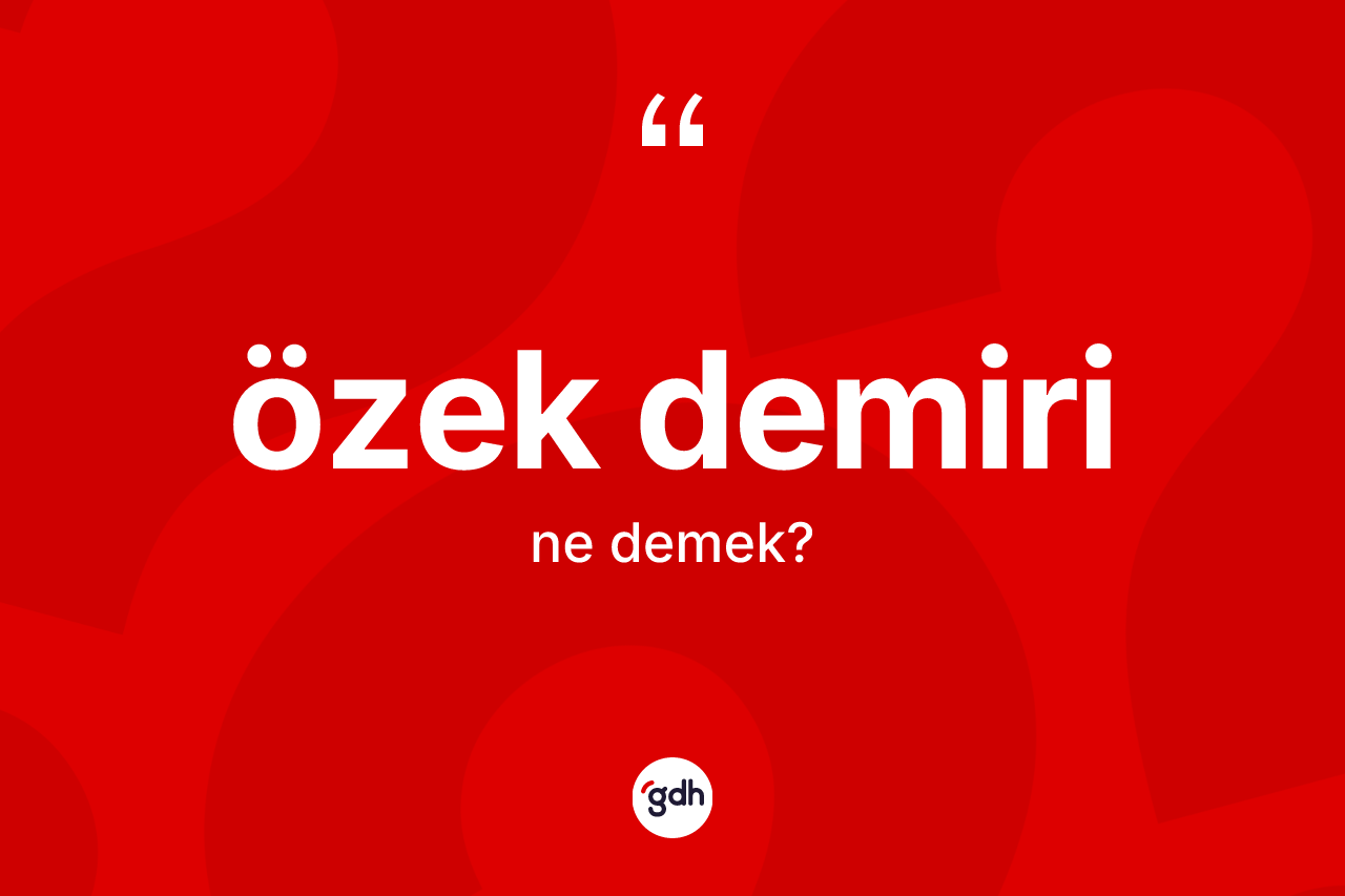 Özek demiri kelimesinin sözlükteki tanımı nedir? Özek demirinin sözlükteki anlamı nedir?