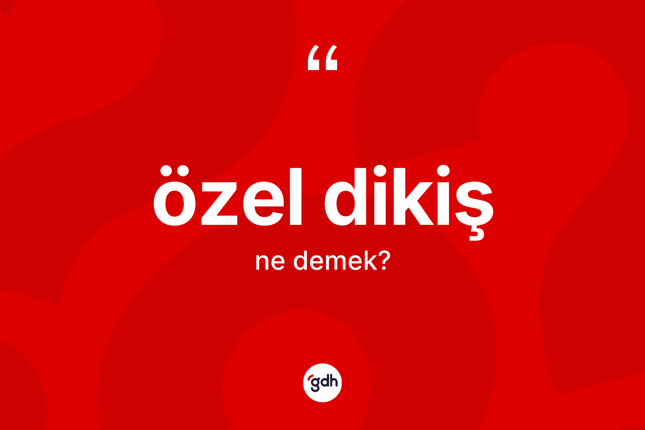 Özel dikiş nedir? Özel dikişin TDK'ya göre anlamı nedir?