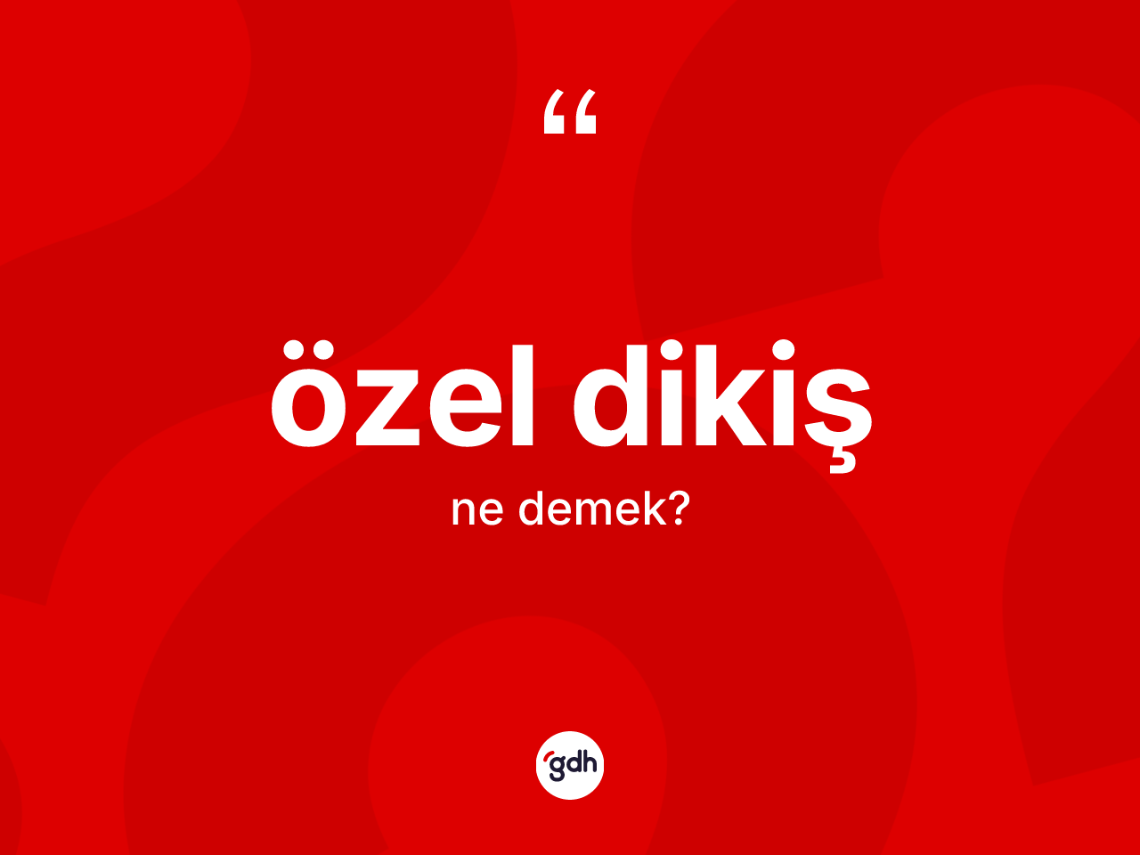 Özel dikiş nedir? Özel dikişin TDK'ya göre anlamı nedir?
