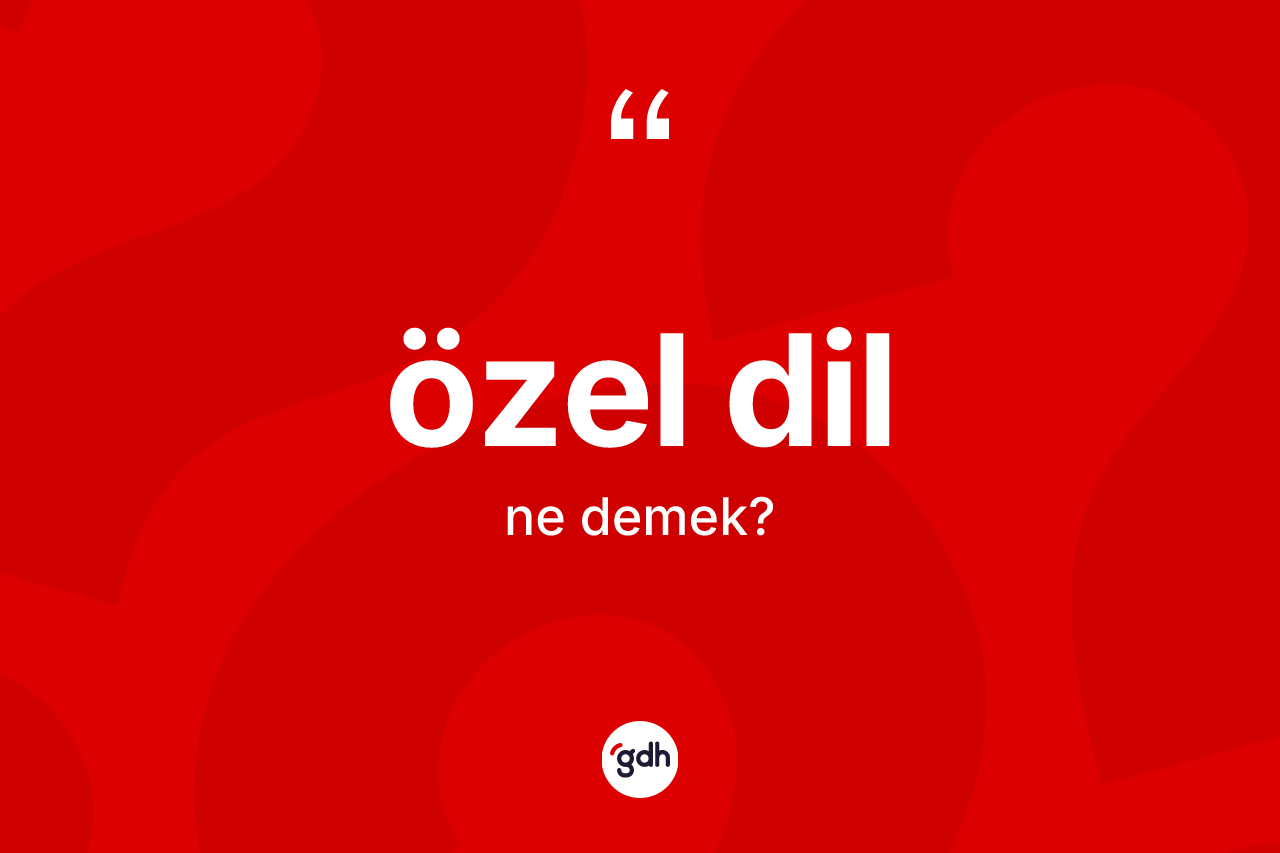 Özel dil ne demek? Özel dilin TDK'ya göre anlamı nedir?