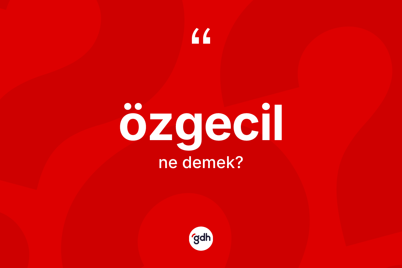 Özgecil kelimesinin sözlükteki tanımı nedir? Özgecilin kısaca tanımı nedir?