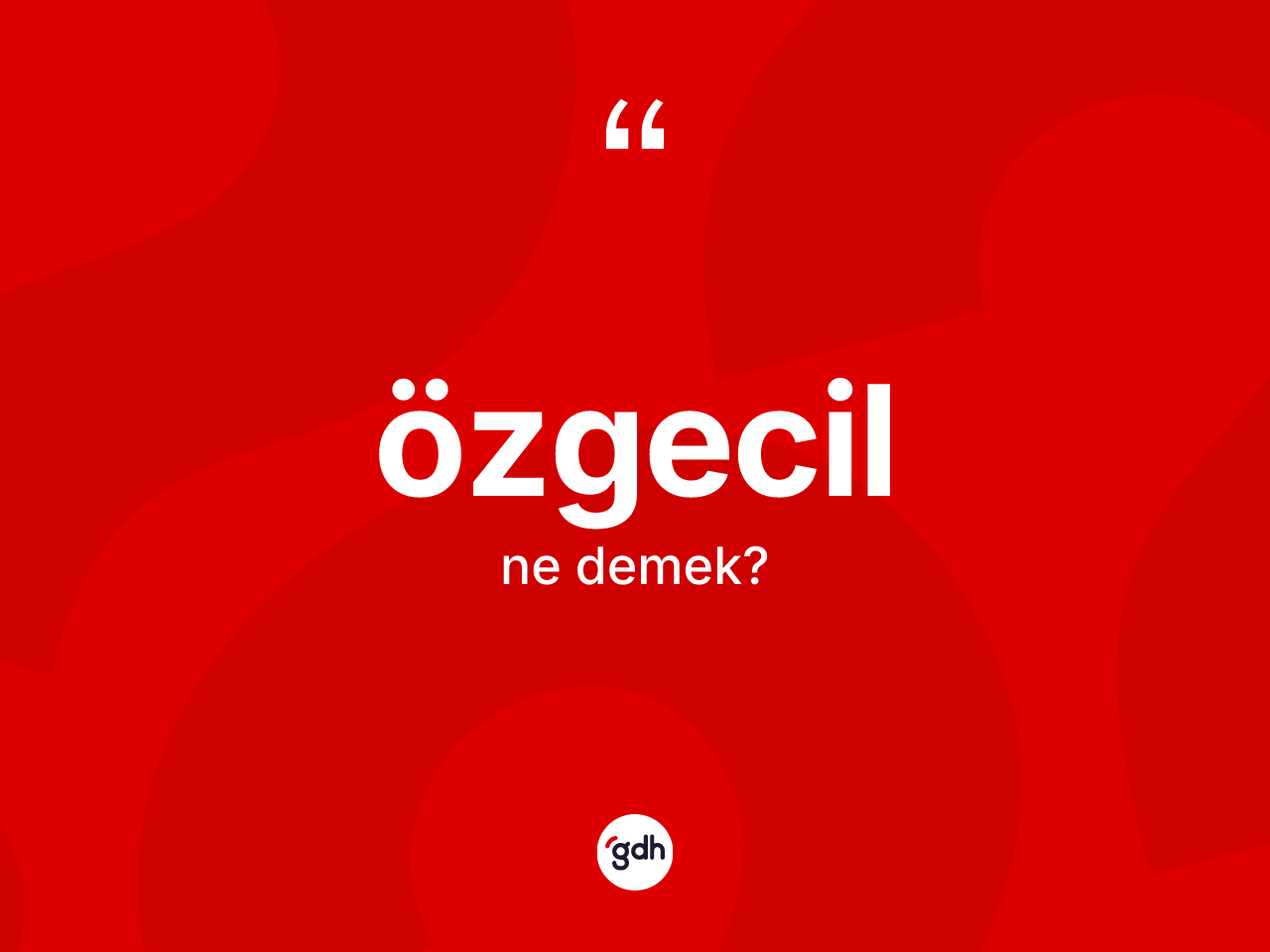 Özgecil kelimesinin sözlükteki tanımı nedir? Özgecilin kısaca tanımı nedir?