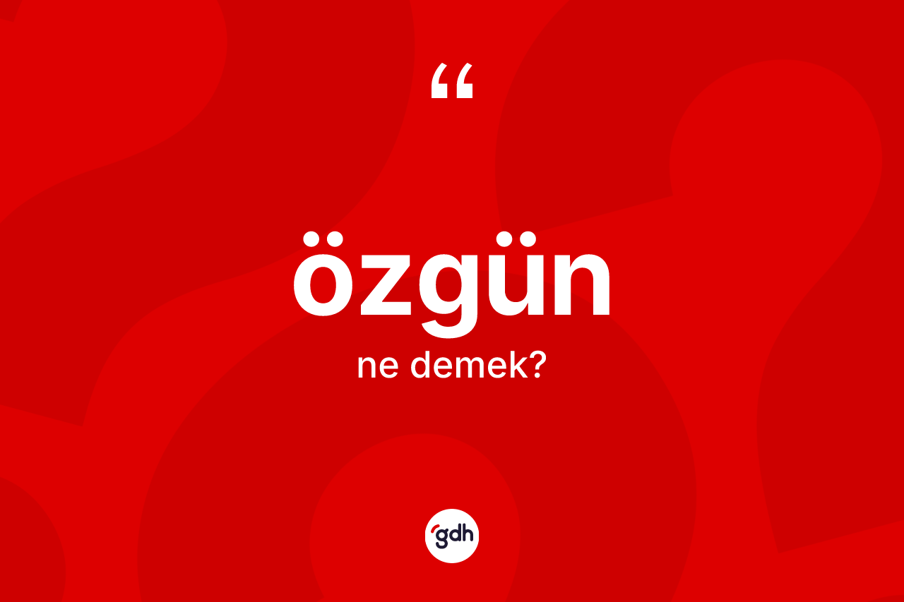 Özgün kelimesi ne demek? Özgünün TDK'ya göre anlamı nedir?