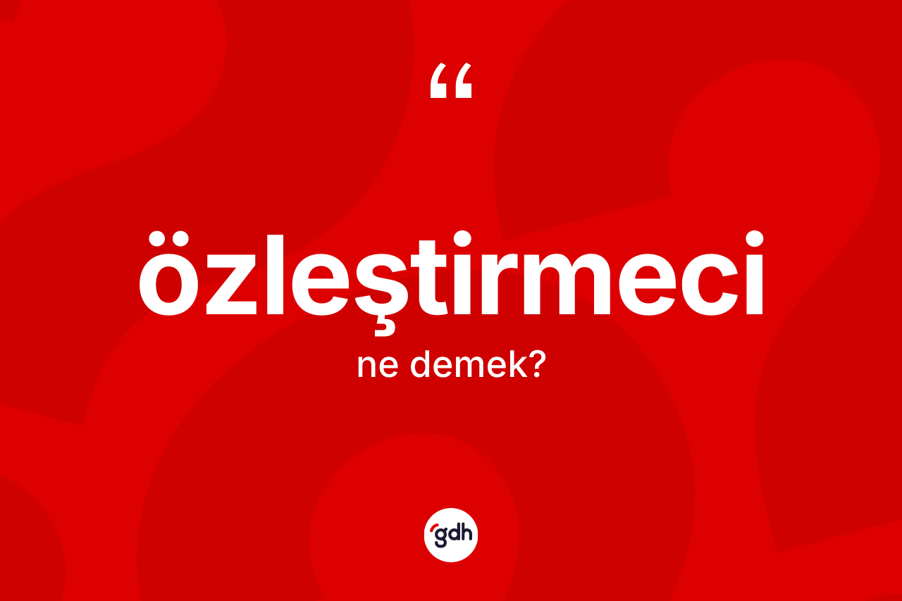 Özleştirmeci kelimesinin tanımı nedir? Özleştirmecinin TDK'ya göre anlamı nedir?