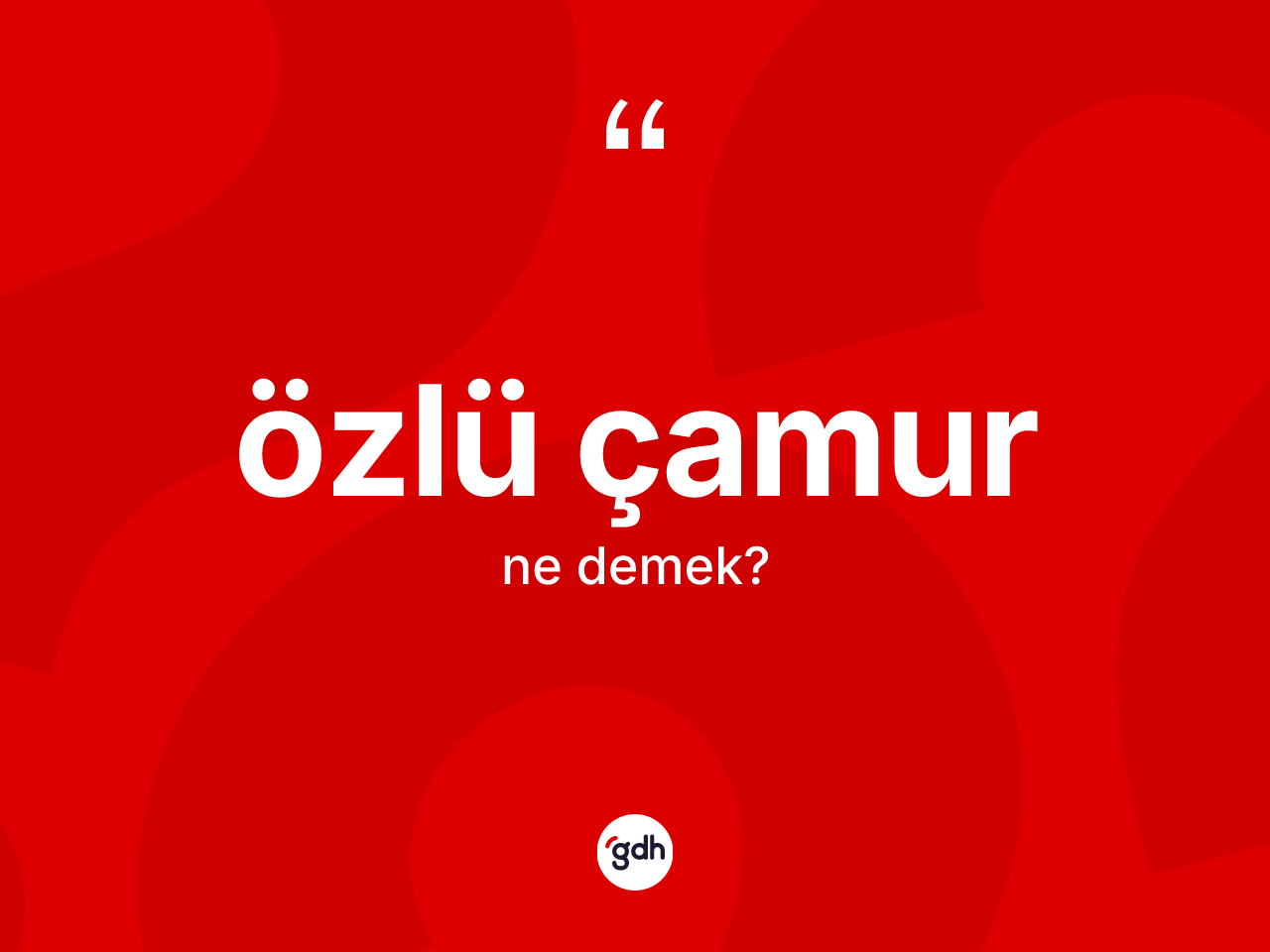 Özlü çamur kelimesi ne anlama gelir? Özlü çamurun TDK'ya göre anlamı nedir?