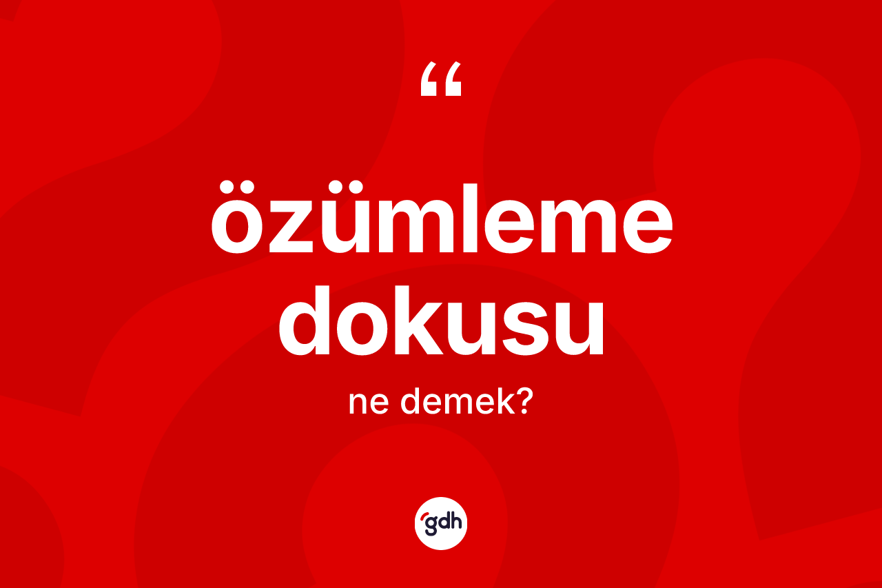 Özümleme dokusu kelimesinin sözlükteki tanımı nedir? Özümleme dokusunun sözlükteki anlamı nedir?