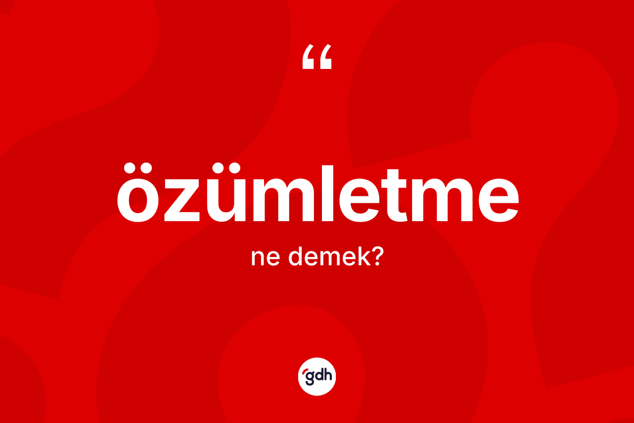 Özümletme kelimesinin sözlükteki tanımı nedir? Özümletme kelimesinin kaç farklı anlamı var?