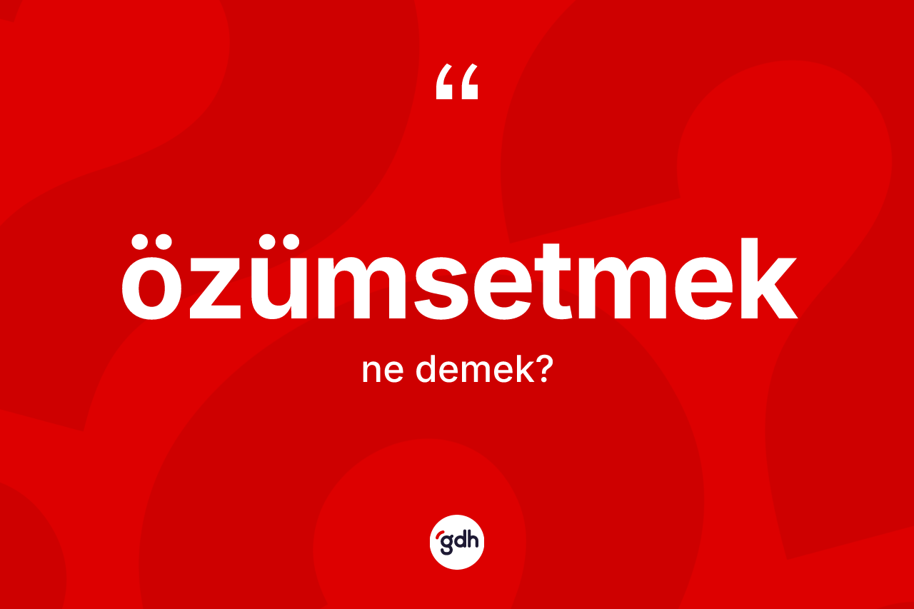 Özümsetmek nedir? Özümsetmeğin kısaca tanımı nedir?