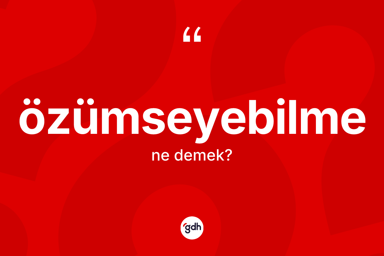 Özümseyebilme kelimesinin sözlükteki tanımı nedir? Özümseyebilme kelimesinin kaç farklı anlamı var?