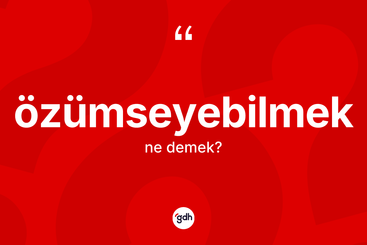Özümseyebilmek ne demek? Özümseyebilmek kelimesinin kaç farklı anlamı var?