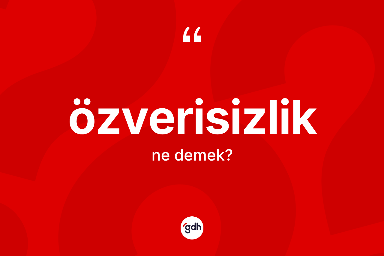 Özverisizlik kelimesinin anlamı nedir? Özverisizliğin TDK'ya göre anlamı nedir?