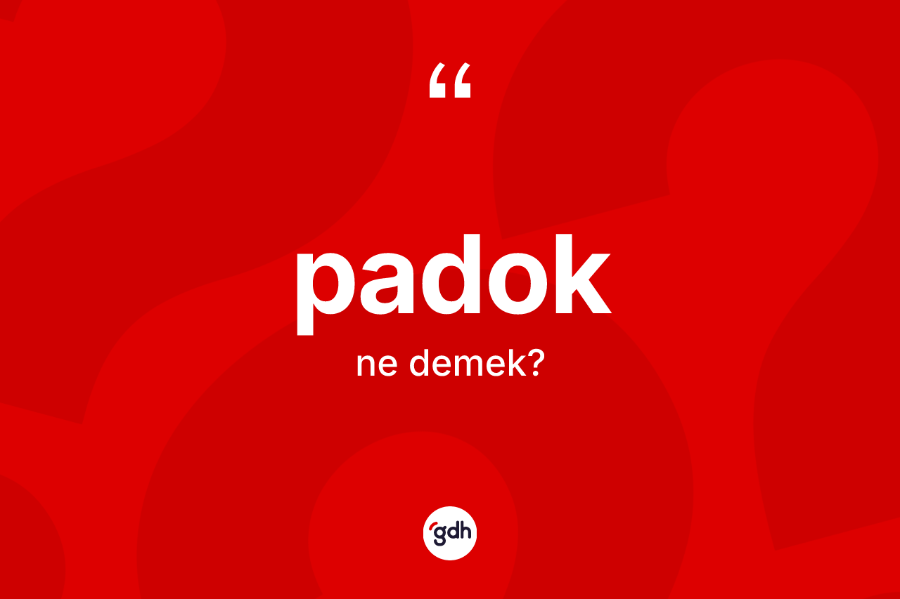 Padok kelimesinin tanımı nedir? Padok kelimesinin TDK anlamı nedir?