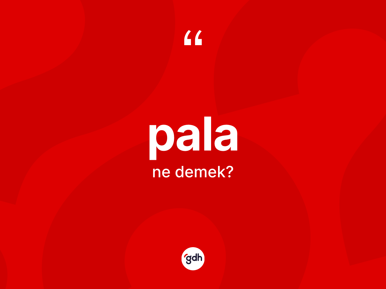 Pala kelimesi nedir? Palanın halk arasındaki kullanımı nasıldır?