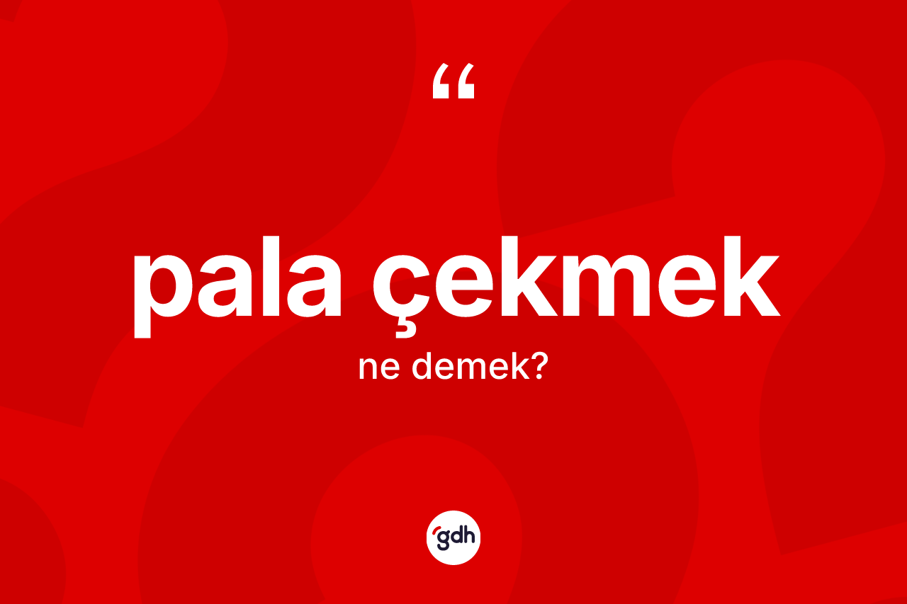 Pala çekmek ifadesinin anlamı nedir? Pala çekmek ifadesinin kaç farklı anlamı var?